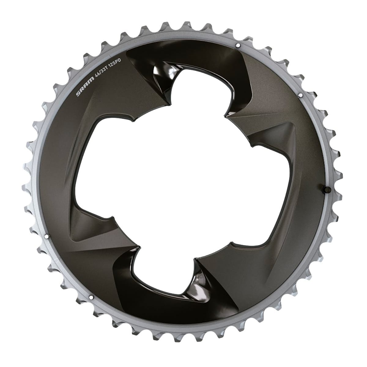 Äußeres Kettenblatt 12V SRAM FORCE AXS 2x12V 107 mm Schwarz