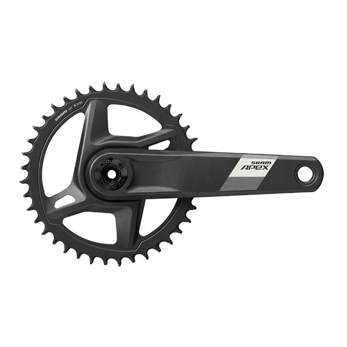 Kurbelgarnitur 12V SRAM APEX D1 DUB Mono WIDE Direct Mount Schwarz