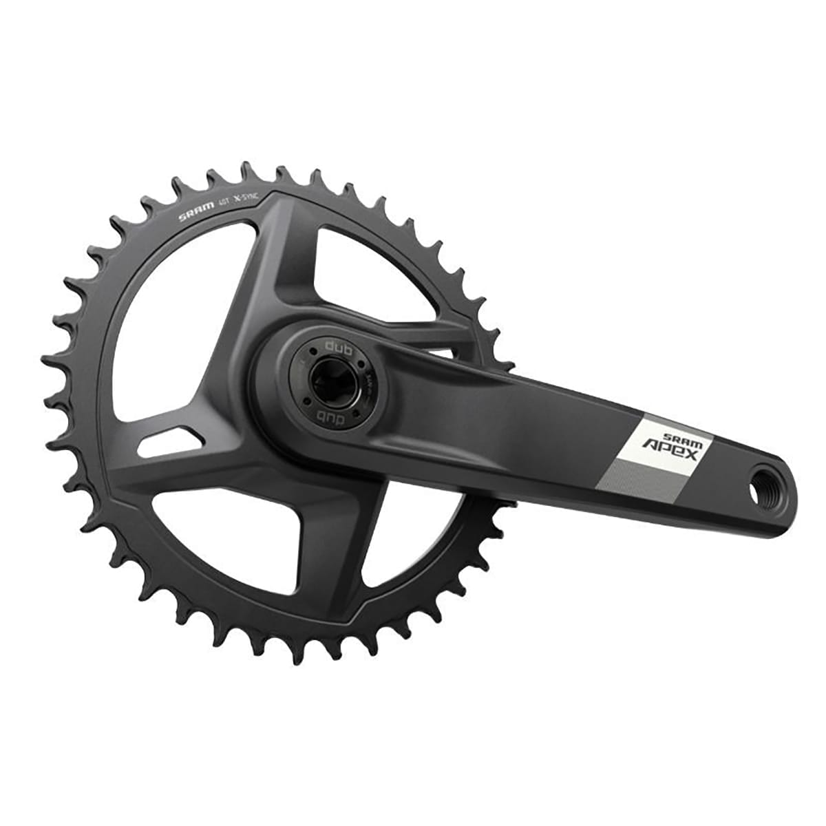 Kurbelgarnitur 12V SRAM APEX D1 DUB Mono WIDE Direct Mount Schwarz