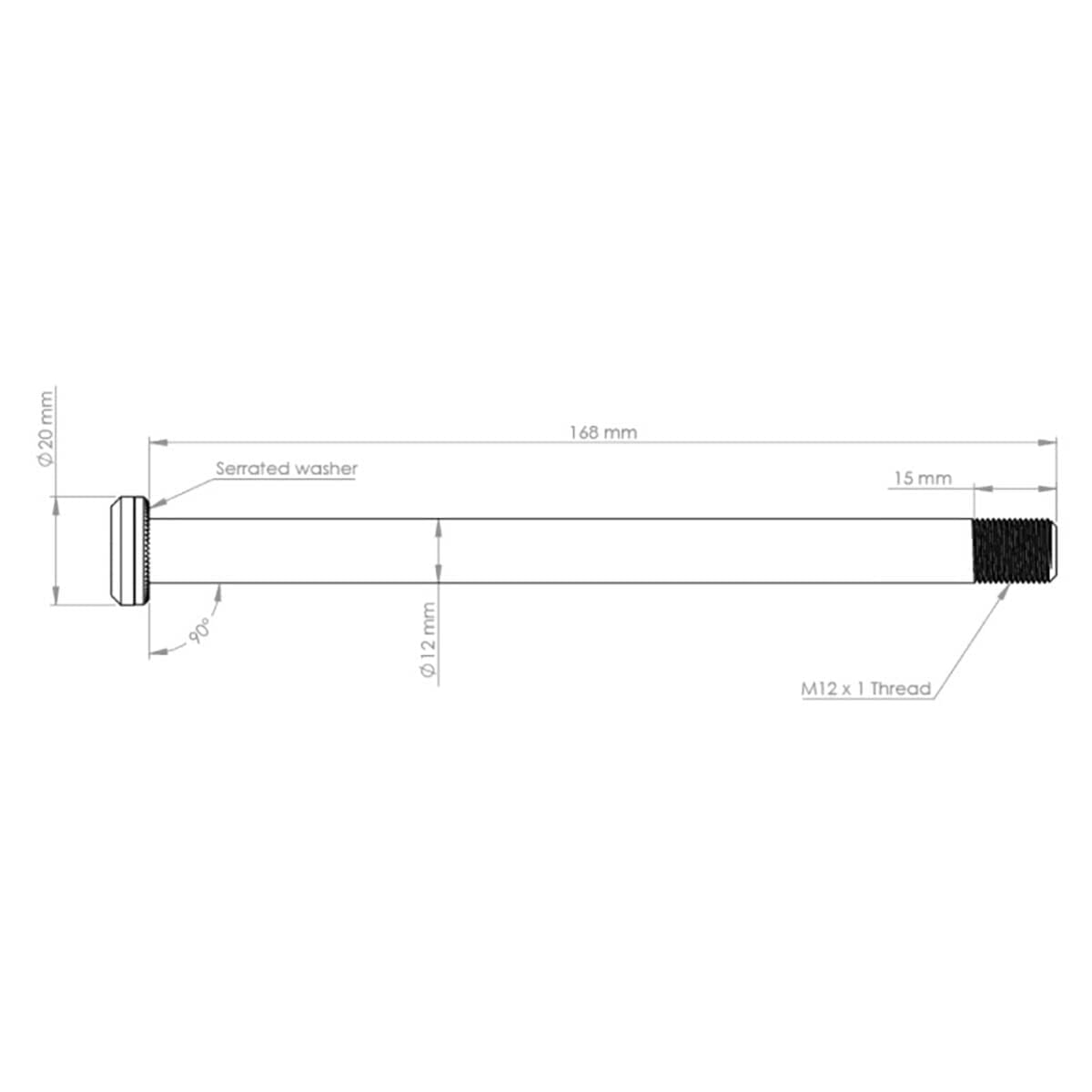 Hinterradachse BURGTEC 168,5 mm für Santa Cruz Rahmen Schwarz
