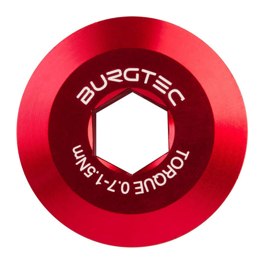 BURGTEC Vorspannschraube für Shimano HOLLOWTECH 2 Tretlager Rot