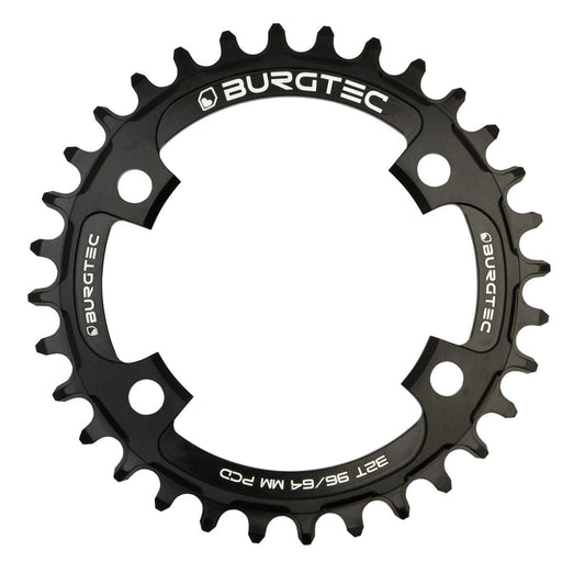 BURGTEC THICK THIN 9/10/11/12-fach Narrow Wide Mono-Kettenblatt 4 Loch 64/96 mm Schwarz