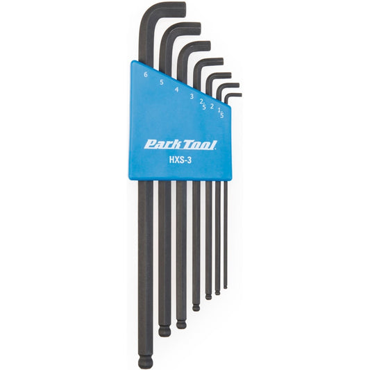 7-teiliges PARK TOOL HXS-3 Kugelkopf-Inbusschlüssel-Set (lang)