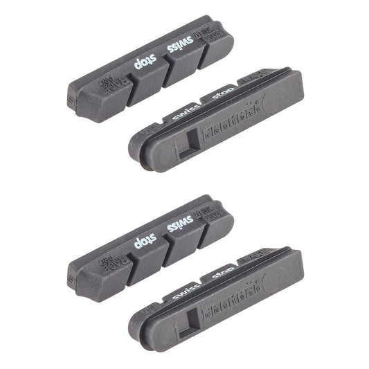 Kit 4 Bremsbeläge SWISS STOP CAMPAGNOLO RACE PRO Schwarz Aluminium