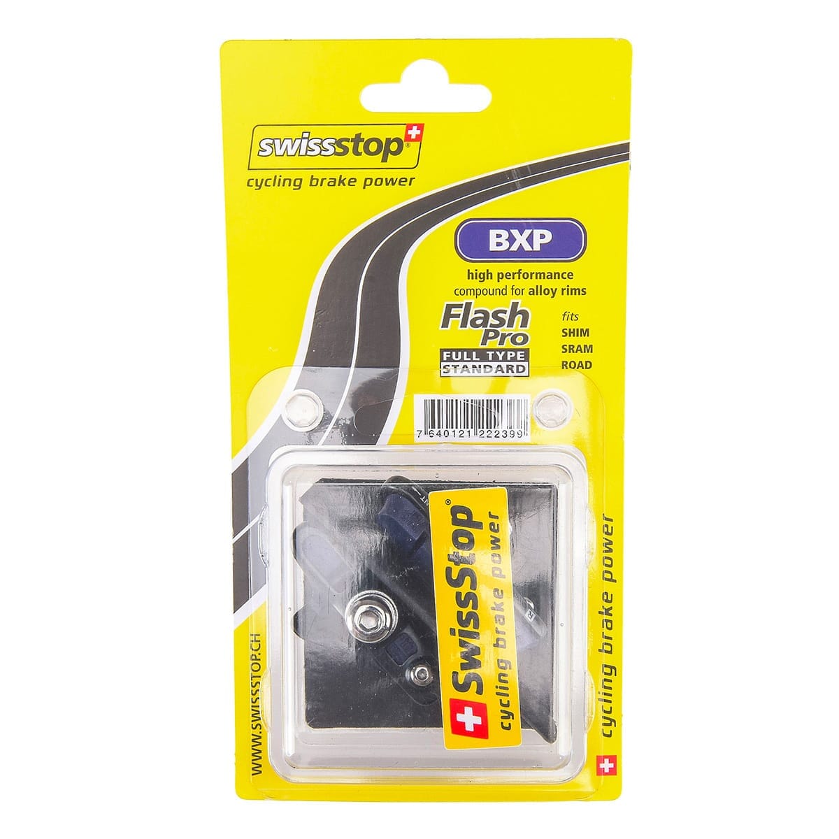 Set 2 Bremsbackenhalter SWISS STOP ORGANISCH FLASH PRO BLAU Aluminium