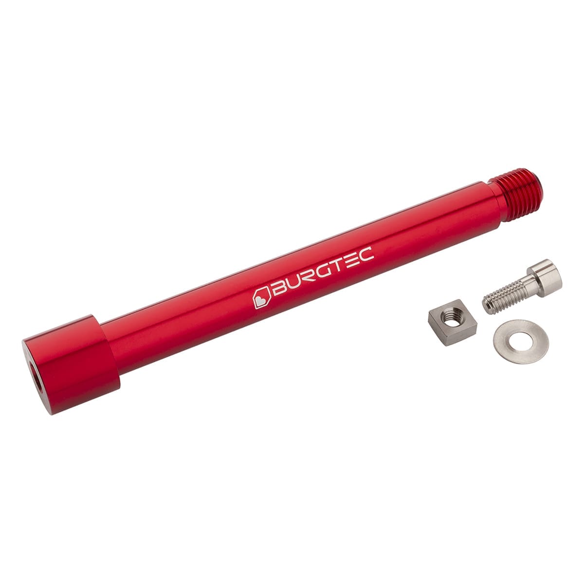 BURGTEC Vorderradachse für FOX Gabel 15x110 mm Boost KaboltX 2021 Rot