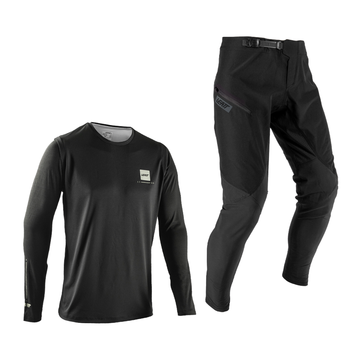LEATT MTB GRAVITY 1.0 Junior Trikot + Hose Kit Schwarz