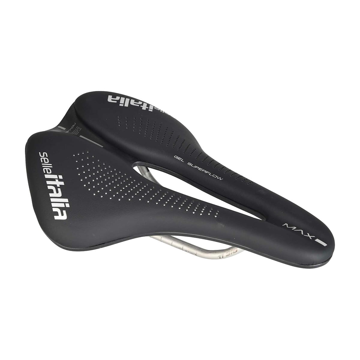 Sattel ITALIA MAX NOVUS EVO BOOST GEL SUPERFLOW Schienen Ti316
