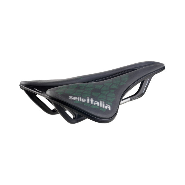 Sattel SELLE ITALIA MODEL X GREEN SUPERFLOW LEAF L Schienen Fec Grün/Schwarz