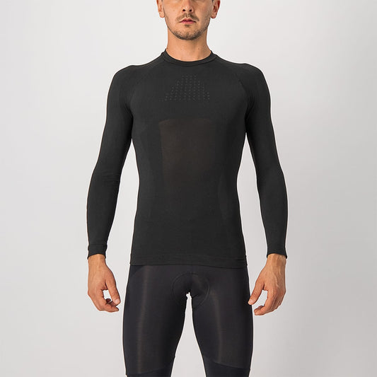 Unterhemd CASTELLI CORE SEAMLESS Lange Ärmel Schwarz