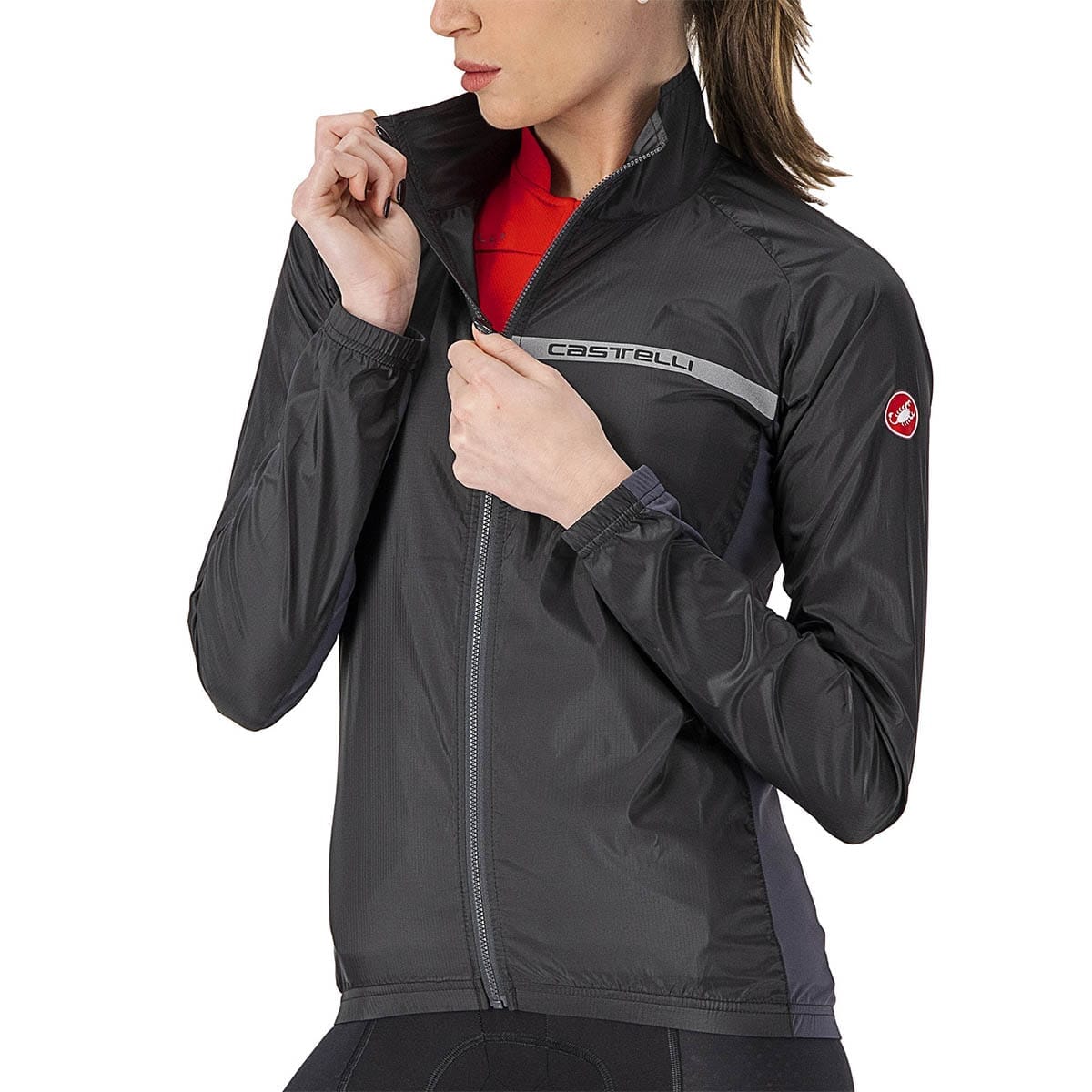 Jacke CASTELLI SQUADRA STRETCH Damen Schwarz/Grau