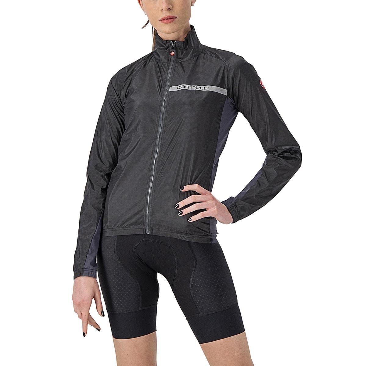 Jacke CASTELLI SQUADRA STRETCH Damen Schwarz/Grau