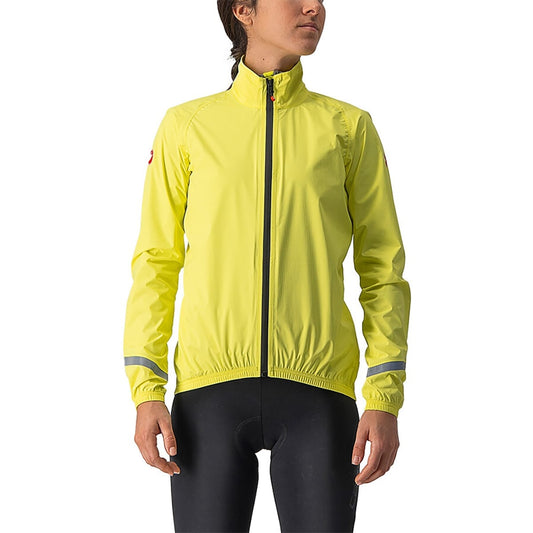 Jacke CASTELLI EMERGENCY 2 RAIN Damen Gelb