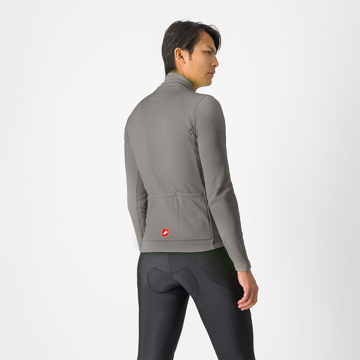 Trikot CASTELLI ENTRATA THERMAL Lange Ärmel Grau