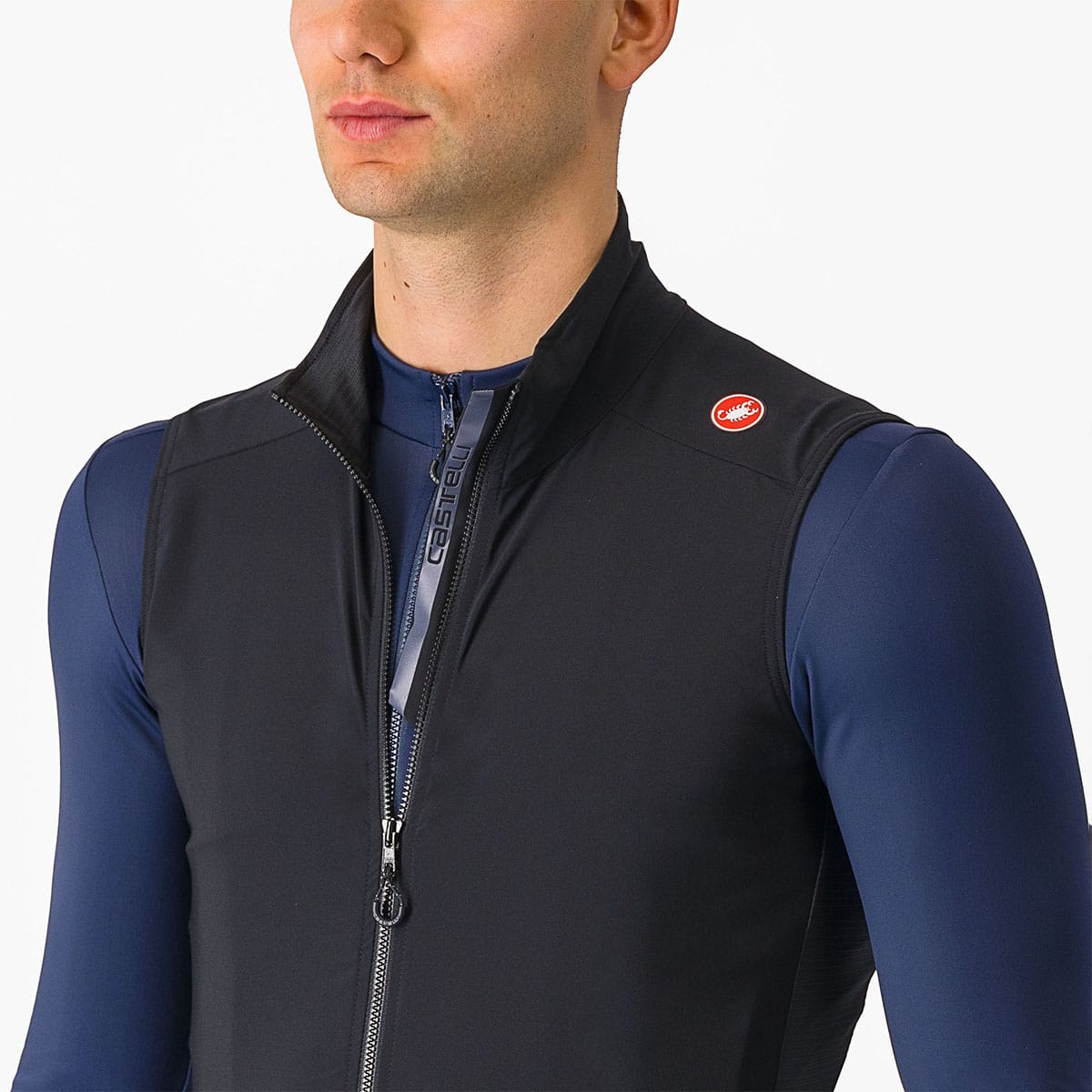 Ärmellose Jacke CASTELLI ESPRESSO Schwarz