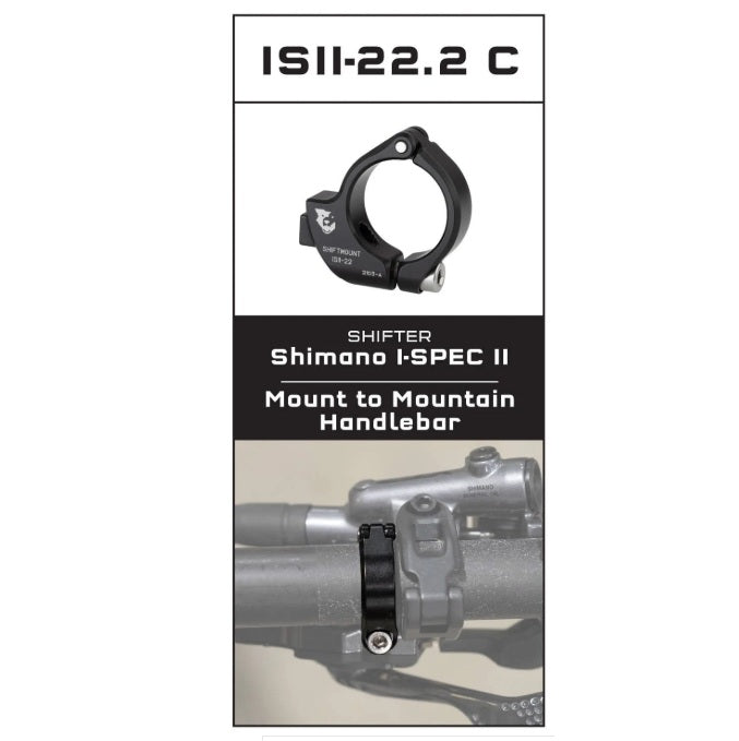 Befestigungsadapter WOLF TOOTH ShiftMount ISEV-22 Shimano I-SPEC II Shifter> Lenker 22 mm