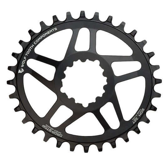 Mono-Kettenblatt WOLF TOOTH ELLIPTICAL 10/11/12V Sram Direct Mount Offset 6mm Schwarz