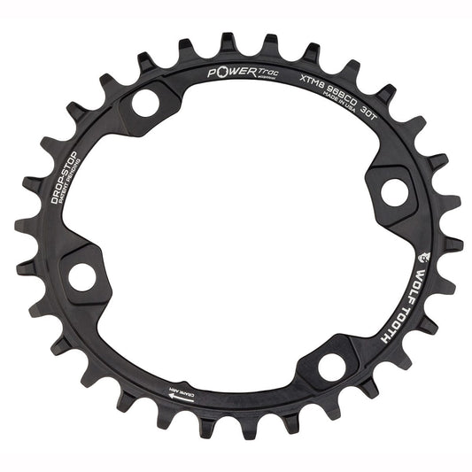 Kettenblatt WOLF TOOTH ELLIPTICAL 96 BCD 11V Shimano XT M8000/SLX M7000 4 Loch 96mm Schwarz