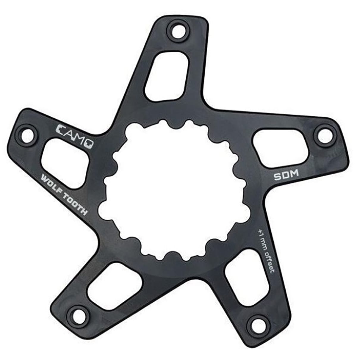 Kettenblattschraube WOLF TOOTH CAMO M5 Sram Direct Mount Offset -5mm Schwarz