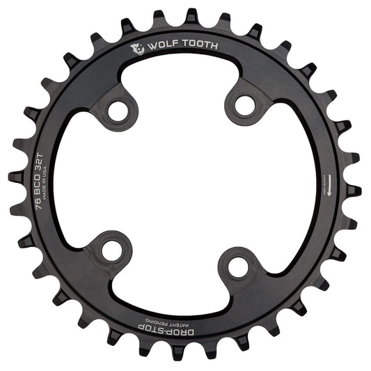 Kettenblatt WOLF TOOTH 76 BCD 10/11/12V Sram XX1/Specialized STOUT 4 Loch 76mm Schwarz