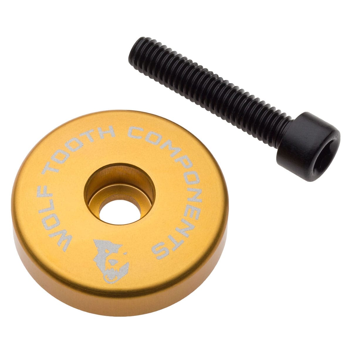 Vorbaukappe WOLF TOOTH mit integriertem 5 mm Spacer 1"1/8 Gold