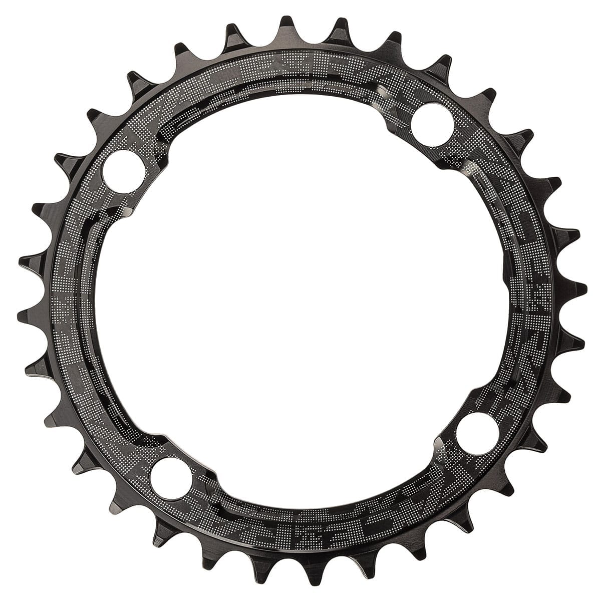 Einfachkettenblatt RACE FACE NARROW WIDE 9/10/11/12V 4 Loch 104 mm Schwarz
