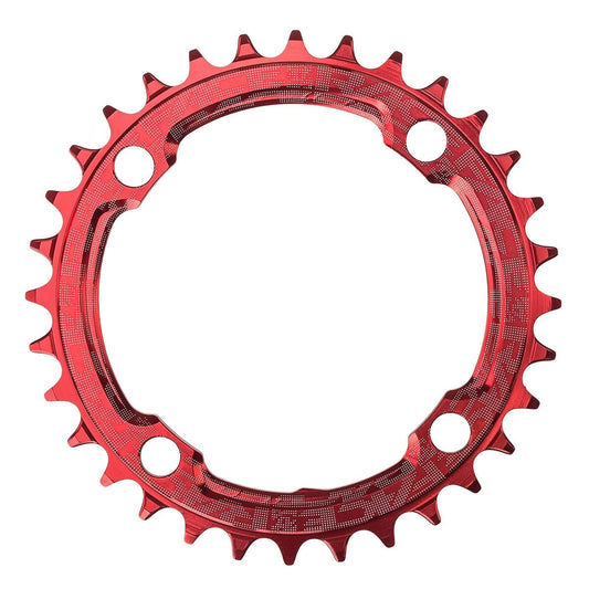 Mono-Kettenblatt RACE FACE NARROW WIDE 9/10/11/12V 4 Lochkreis 104 mm Rot