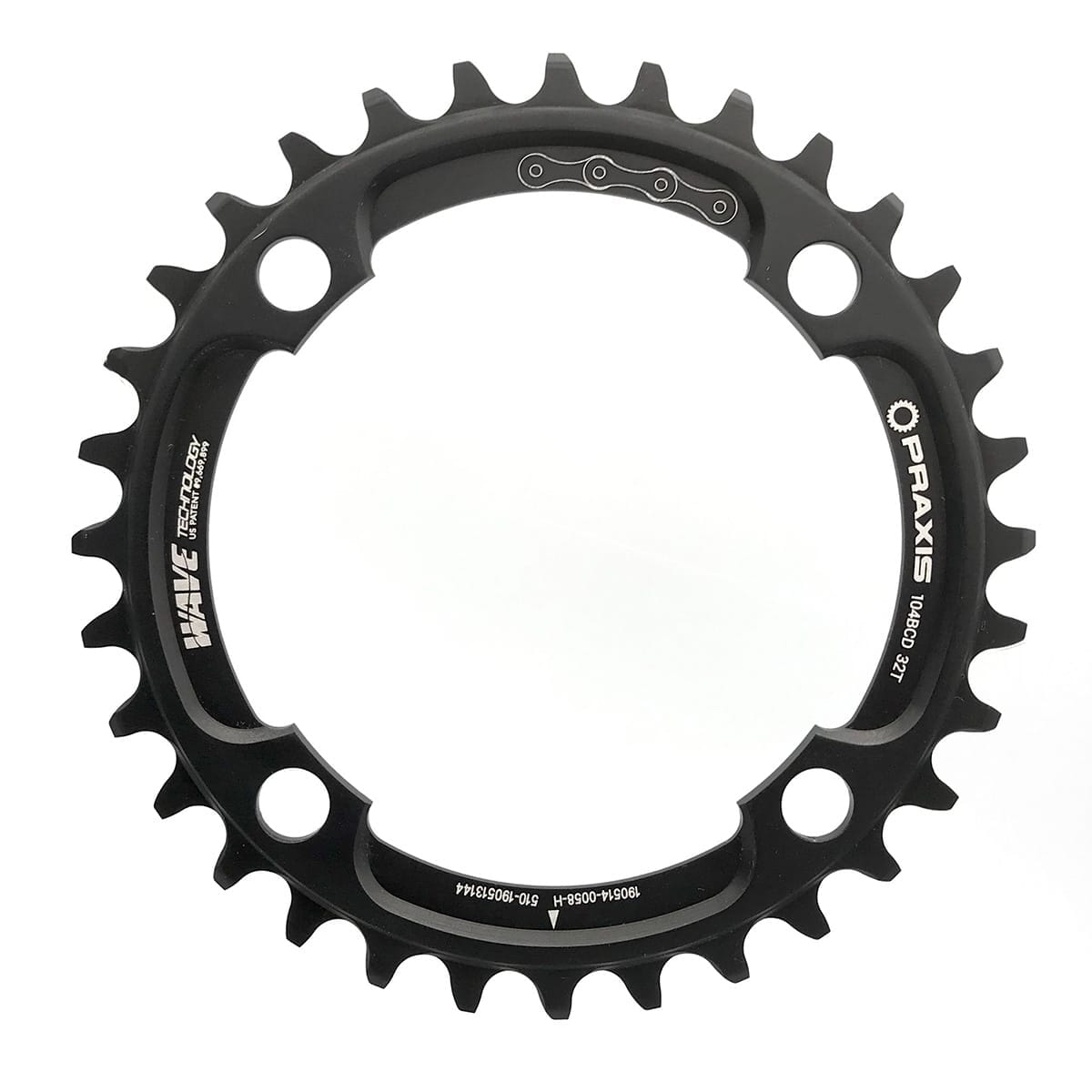Kettenblatt PRAXIS 10/11-fach 4 Lochung 104 mm