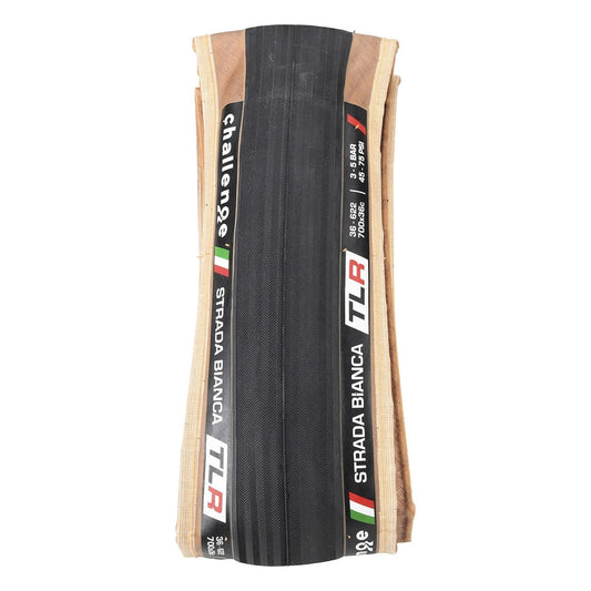 Reifen CHALLENGE STRADA BIANCA NILON SUPERLIGHT 700x36 Tubeless Ready Beige