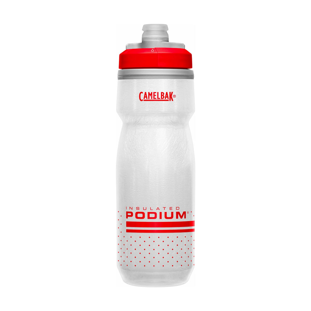 Thermo-Trinkflasche CAMELBAK PODIUM CHILL Weiß/Rot