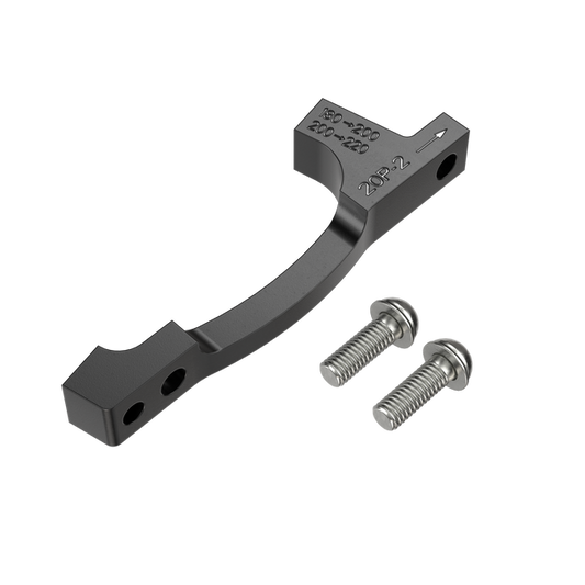 Adapter Bremssattel Vorne / Hinten PM / PM SRAM P2 Scheiben 200/220mm (+20mm) + Edelstahlschrauben