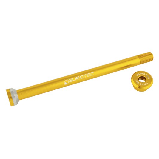 BURGTEC 171mm Hinterradachse für Transition-Rahmen Gold