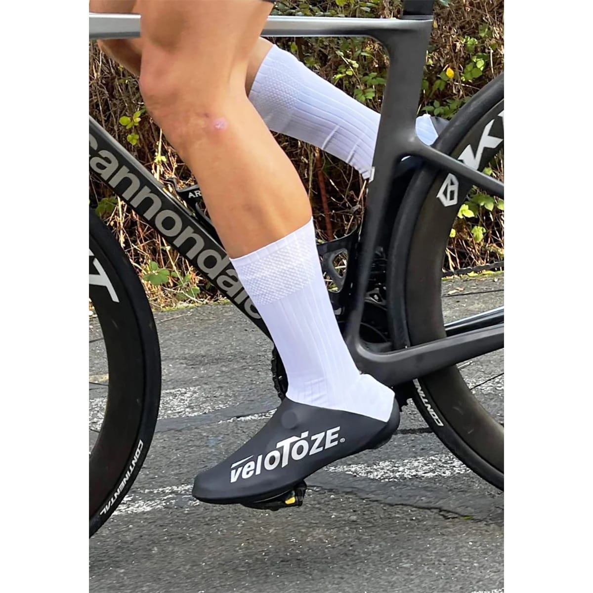 Überschuh VELOTOZE AERO Schwarz/Weiß