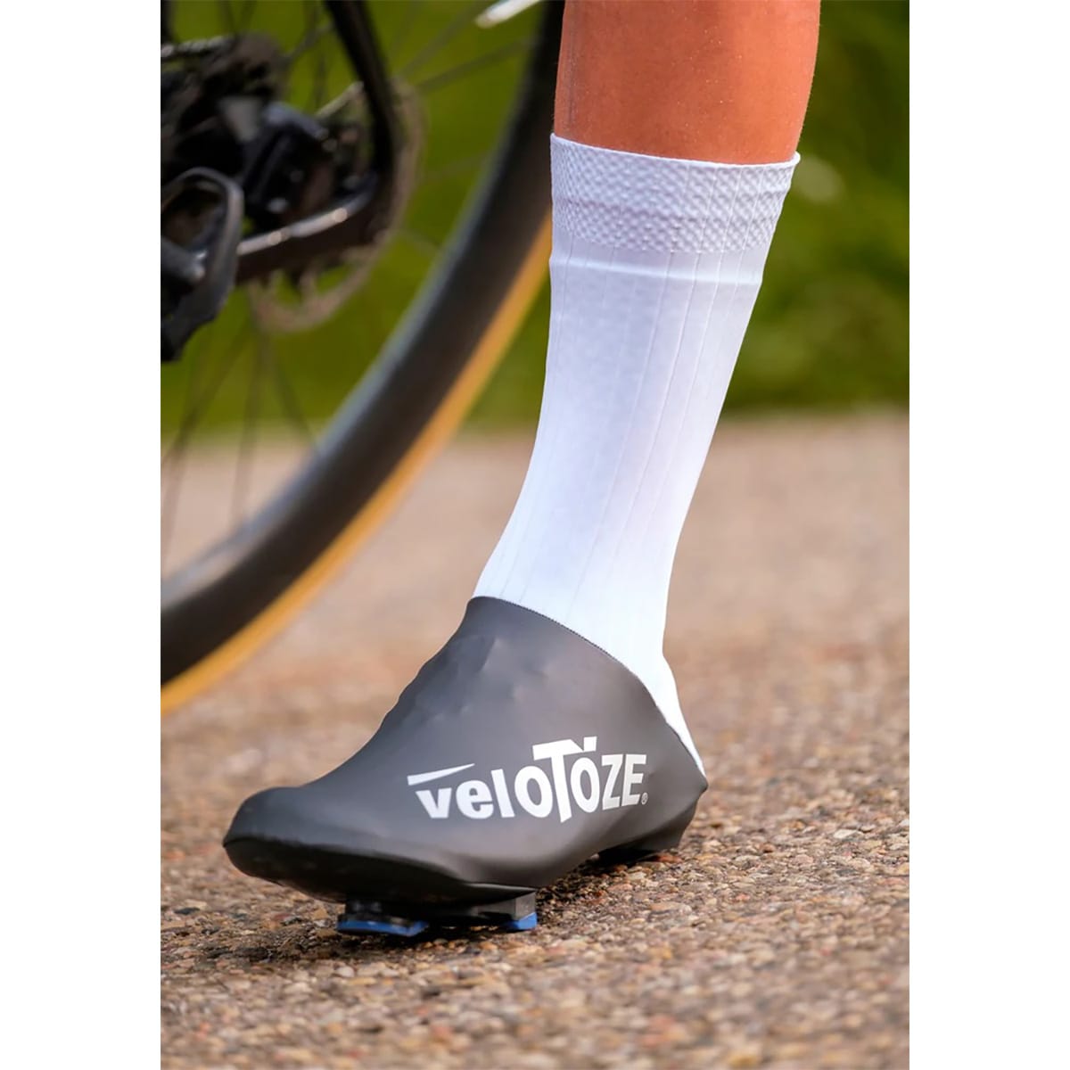 Überschuh VELOTOZE AERO Schwarz/Weiß