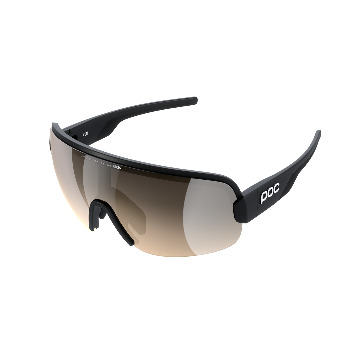 Brille POC AIM Schwarz Glas Clarity Trail Partly Sunny Silver