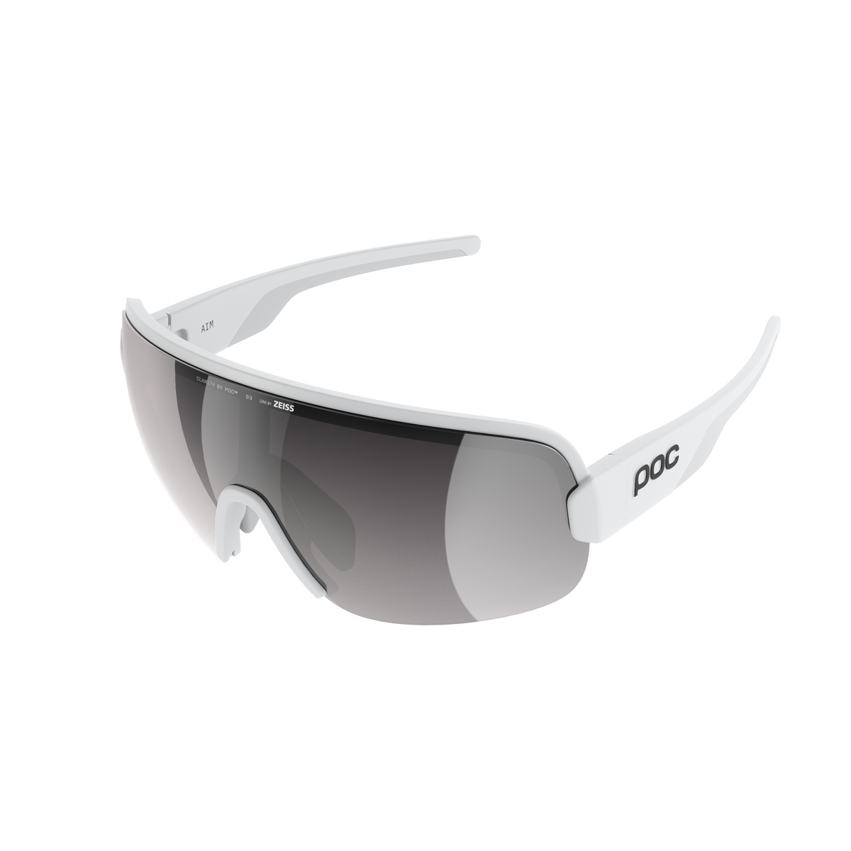 Brille POC AIM Weiß Glas Clarity Road Sunny Silver