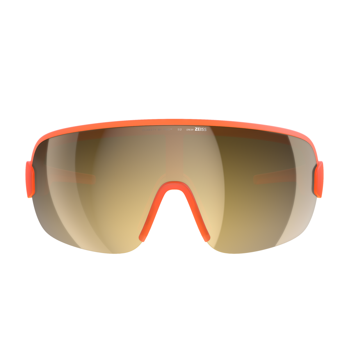 Brille POC AIM Orange Fluo Transluzent Glas Clarity Road Partly Sunny Gold