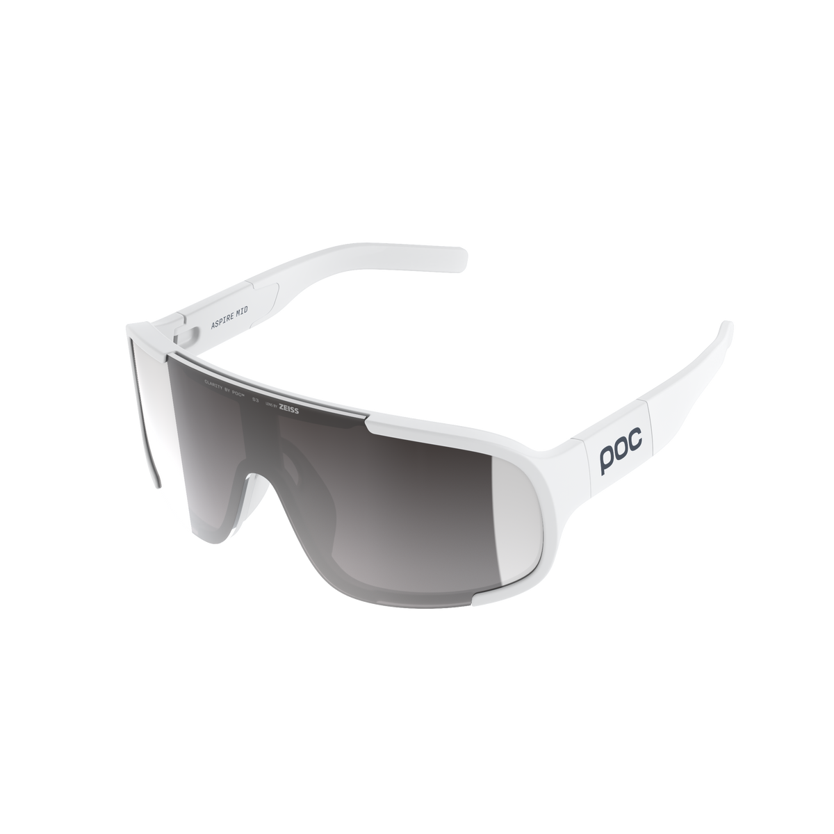 Brille POC ASPIRE Weiß Glas Clarity Road Sunny Silver
