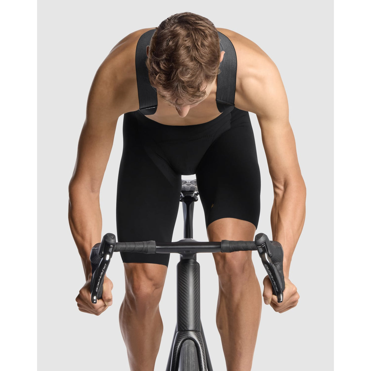 Kurze Trägerhose ASSOS EQUIPE RSR S11 Schwarz
