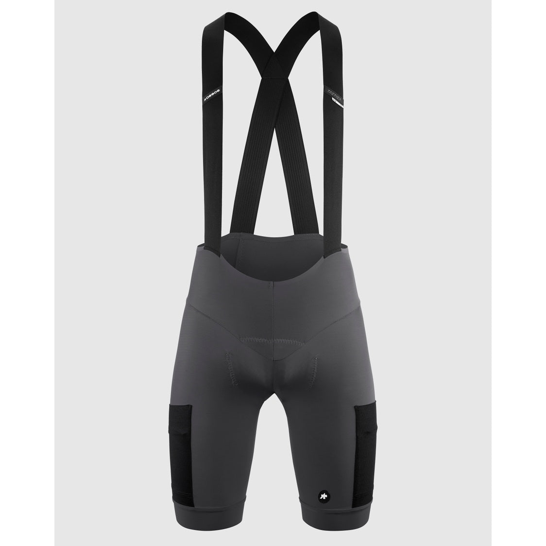 Kurze Trägerhose ASSOS TACTICA KIESKAFER GRAVEL T5 Grau