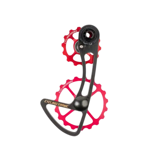 Oversize Schaltwerk-Käfig CYCLING CERAMIC für Campagnolo 11V Mecha/EPS Rot