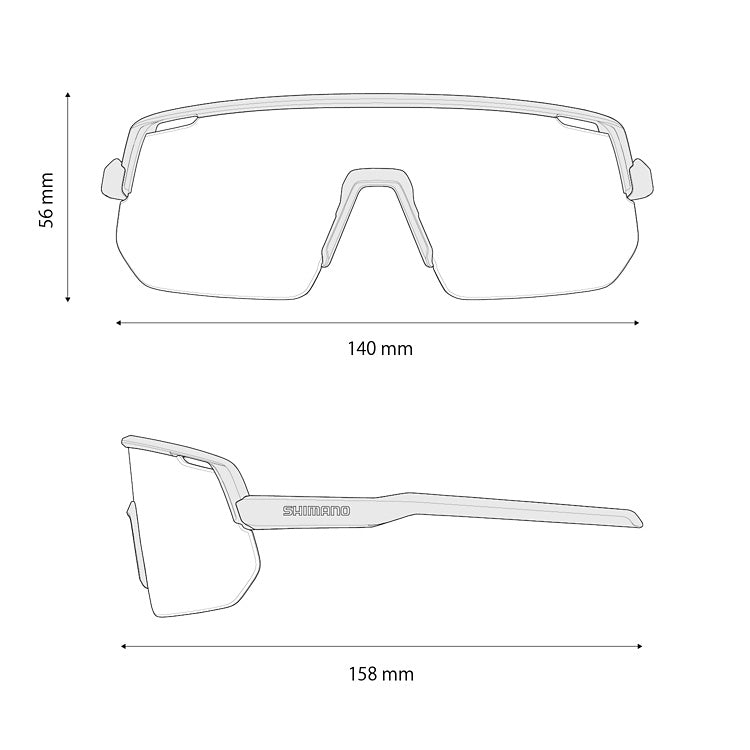 Brille SHIMANO TECHNIUM L CE-TCNL2 Matt Weiß Glas Ridescape Road