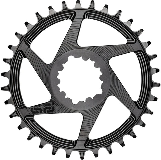 Mono-Kettenblatt E-THIRTEEN HELIX RACE 11/12V Direct Mount SRAM Boost Offset 3mm Schwarz