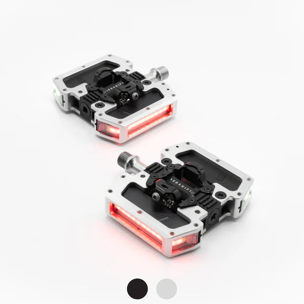 Automatik-Klickpedale mit Beleuchtung REDSHIFT Arclight PRO Silber