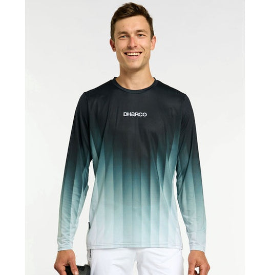 Trikot DHARCO RACE MIDNIGHT PRISM Lange Ärmel Grün