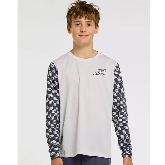 Trikot DHARCO GRAVITY OFFSET Junior Langarm Weiß/Schwarz