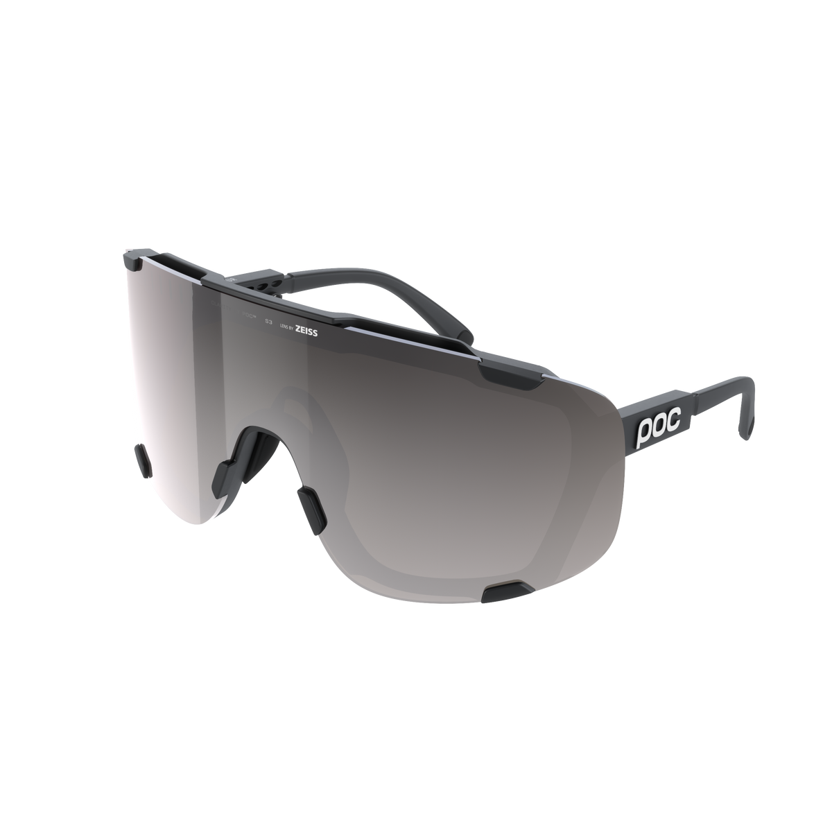 Brille POC DEVOUR + Schwarz Glas Clarity Road Sunny Silver
