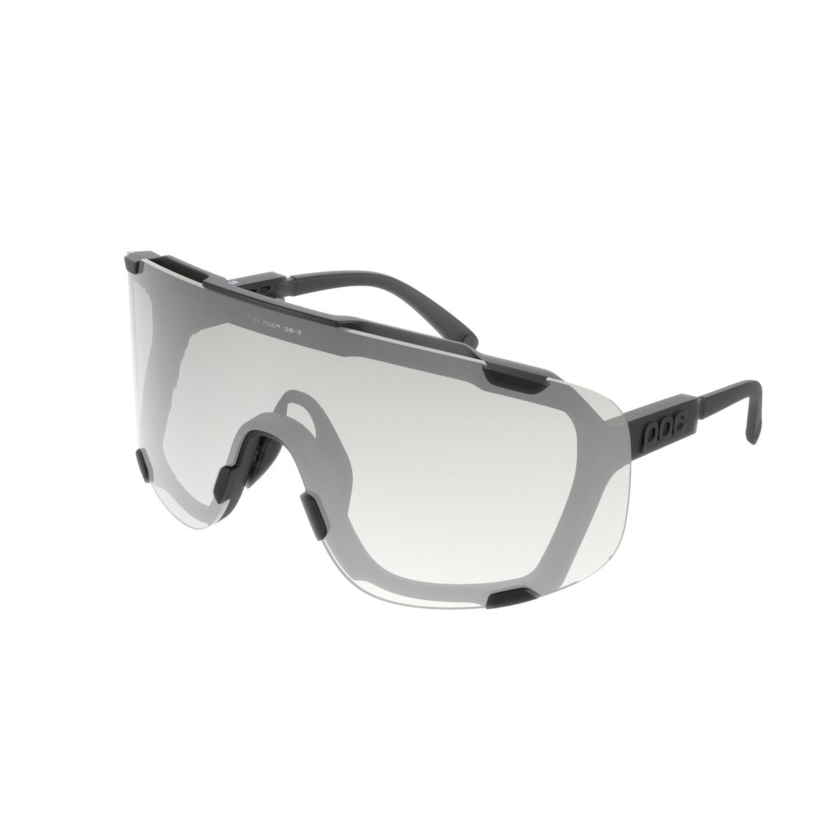 Brille POC DEVOUR WF Schwarz Transluzent Glas Clarity Photochromisch Grau