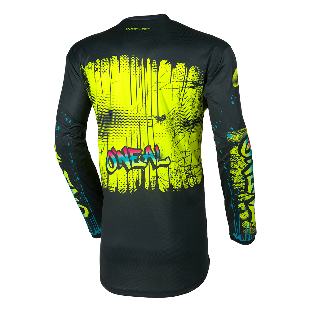 O'NEAL ELEMENT RANCID Junior Langarm-Trikot Schwarz/Gelb