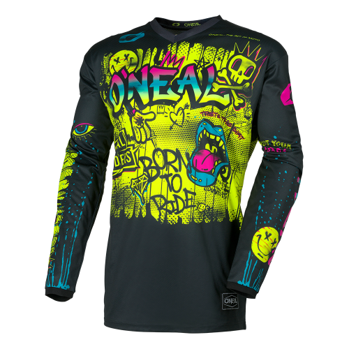 O'NEAL ELEMENT RANCID Junior Langarm-Trikot Schwarz/Gelb